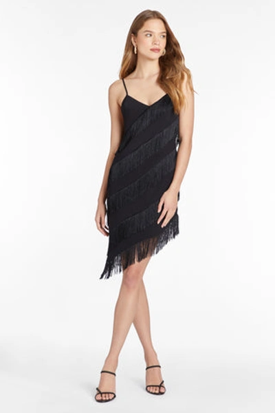 Amanda Uprichard Belladonna Dress With Fringe In Black