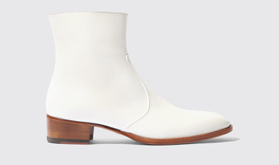 Scarosso Warren Chelsea Boots In White - Calf
