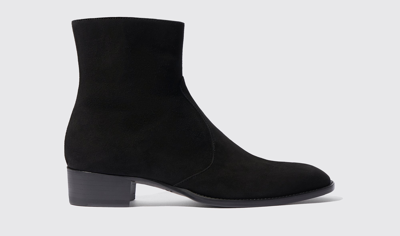 Scarosso Warren Chelsea Boots In Black - Suede