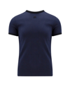 Courrèges Courreges Bumpy Contrast T-shirt In Blue