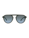 Fendi Men's 54mm Pilot Polished Sunglasses In Shiny Dark Green