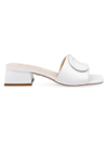 Dee Ocleppo Dizzy 35mm Leather Mules In Ivory