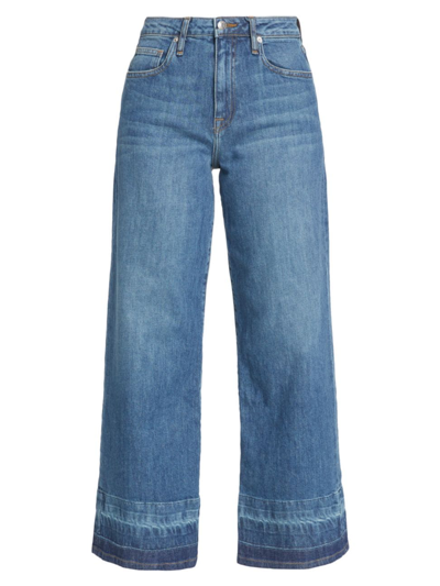 Simkhai Jude Mid-rise Cropped Wide-leg Denim Jeans In Coronado
