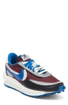 Nike X Sacai X Undercover Ldwaffle "night Maroon" Sneakers In Night Maroon/ Team Royal