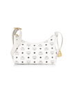 Mcm Aren Visetos Monogram Hobo Bag In White