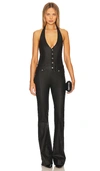 Retroféte Button-down V-neck Jumper In Black