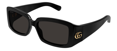Gucci Gg1403s W 001 Rectangle Sunglasses In Grey