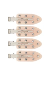 Emi Jay Popstar Hair Clip, Set Of 4 In Crã¨me Brã»lã©e