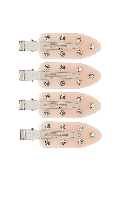 Emi Jay Popstar Hair Clip, Set Of 4 In Crème Brulee