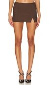 Camila Coelho Inez Mini Skirt In Brown