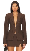 Camila Coelho Mireia Tailored Jacket In Brown