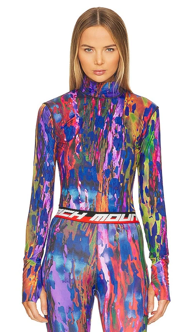 Aztech Mountain Next To Skin Printed Stretch-jersey Turtleneck Base Layer In Pink Camo Multi