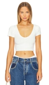 Free People Keep Me Warm Crop Sweater In Ivory