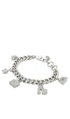 MARC JACOBS MINI ICON PAVE CHARM BRACELET