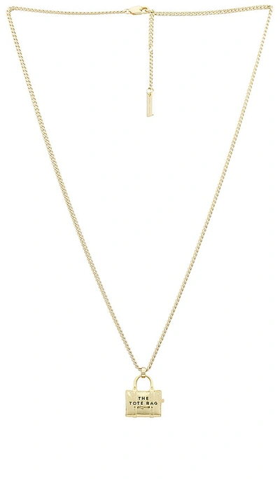 Marc Jacobs The Tote Bag Pendant In Light Antique Gold