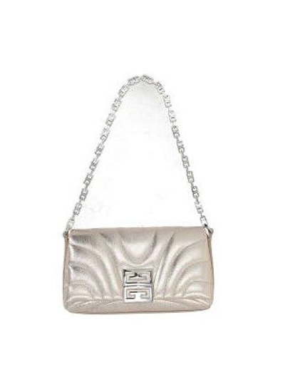 Givenchy Gold-tone 4g Leather Shoulder Bag In Dusty Gold