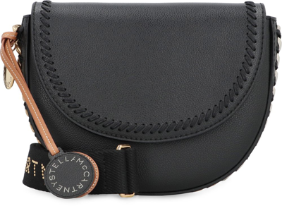 Stella Mccartney Logo Charmfrayme Shoulder Bag In Black
