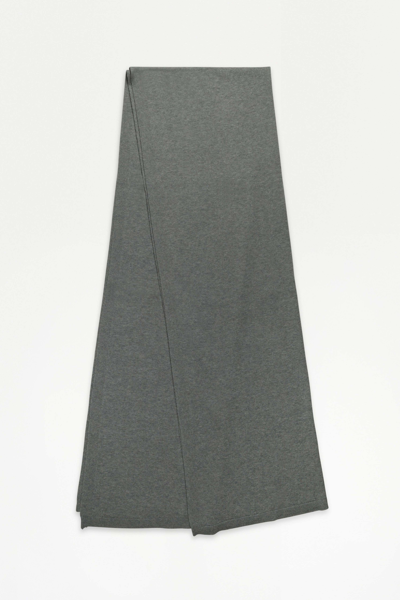 Jonathan Simkhai Wide Scarf In Heather Grey