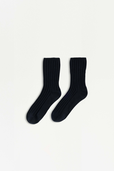 Jonathan Simkhai Ribbed Socks In Midnight