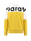 Isabel Marant Color-block Sweatshirt With Bold Lettering In Multi