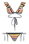 Zimmermann Alight Striped Metallic Stretch-knit Bikini In Multicolor