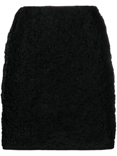 Cecilie Bahnsen Vailis Matelassé Miniskirt In Black