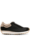 Visvim Black Walpi Fringed Sneakers In Black