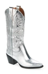 Jeffrey Campbell Dagget Western Boot In Silver