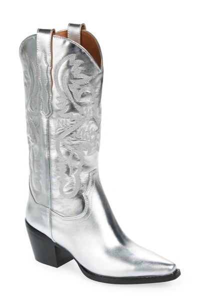 Jeffrey Campbell Dagget Western Boot In Silver