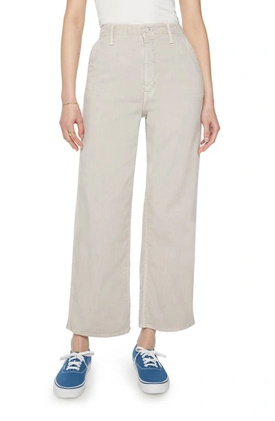 Mother The Major Zip Ankle Oat Oatmeal Pants In White