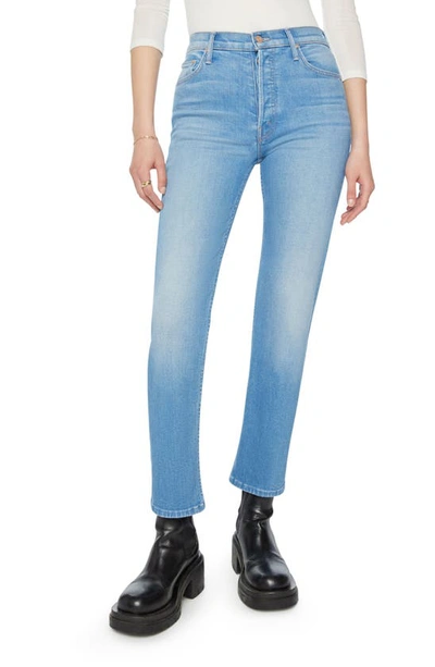 Mother The Tomcat High Waist Crop Straight Leg Jeans In Going Dutch