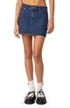 Edikted Jessie Denim Miniskirt In Blue-washed