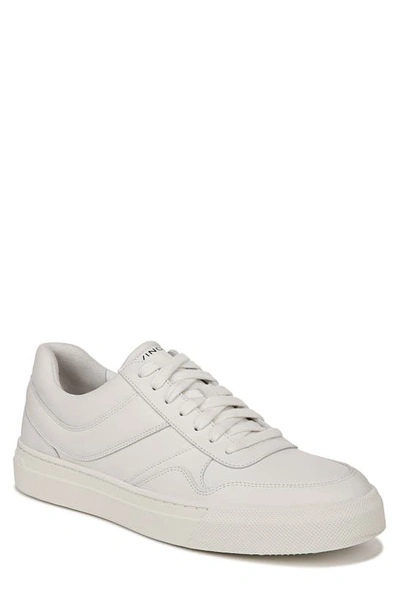 Vince Men's Warren Retro Leather Low-top Trainers In Chalk White Leather