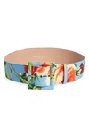 CAROLINA HERRERA ICON FLORAL WIDE BELT