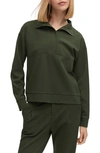 Mango Half Zip Sweatshirt In Khaki