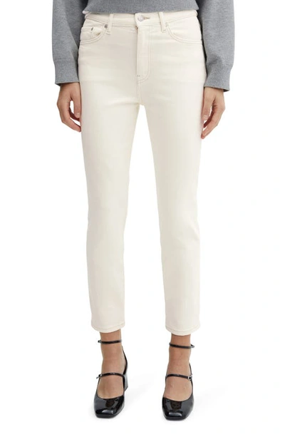 Mango Women's Slim Cropped Jeans In Ecru