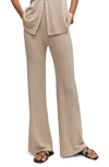 Mango Women's Straight Knitted Pants In Sand