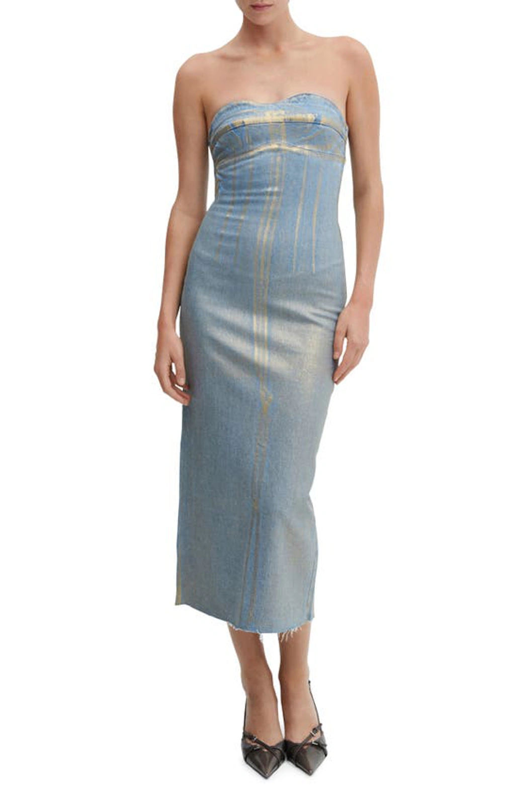 slim fit dress slacks Aurea Mango Maxi Dress | One Shoulder Cutout Gown main image 0