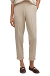 Mango Jogger Seams Pants Beige In Beige