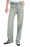 Mango Low Waist Wideleg Jeans Medium Vintage Blue In Medium Vintage Blue
