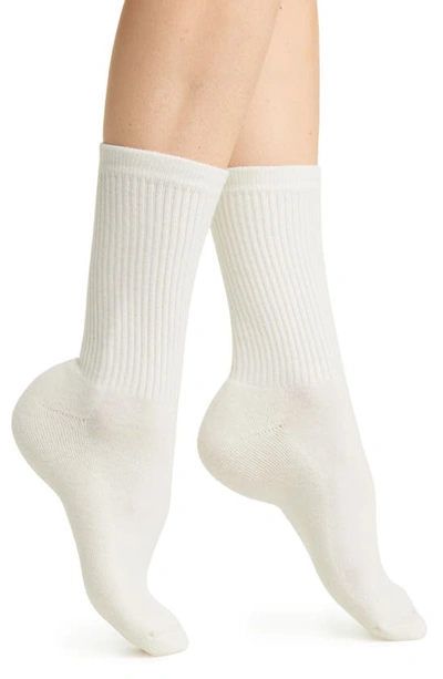 American Trench Supermerino Wool Blend Crew Socks In White