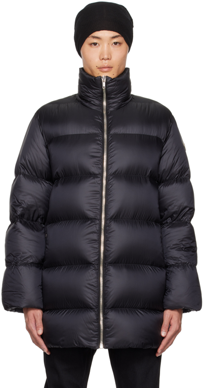 Rick Owens Black Moncler Edition Cyclopic Down Coat In 999 Black