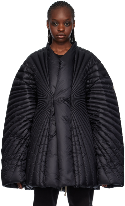 RICK OWENS MONCLER + RICK OWENS BLACK RADIANCE DOWN JACKET