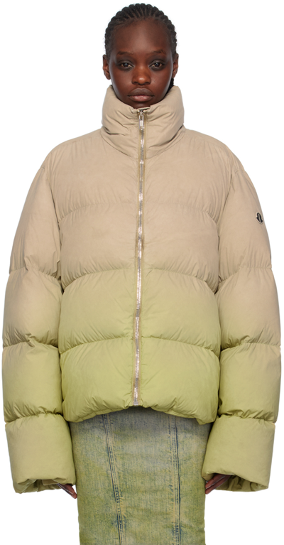 Rick Owens Quilted Shell Down Jacket In Acid Degrade