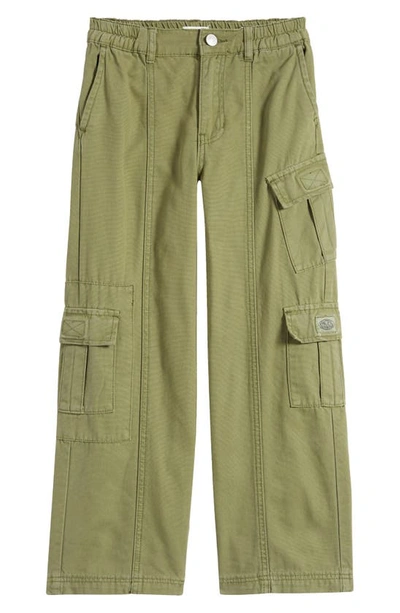 Pacsun Kids' Baggy Canvas Cargo Pants In Loden Green