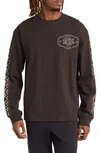 HONOR THE GIFT LOGO PATTERN LONG SLEEVE COTTON GRAPHIC T-SHIRT