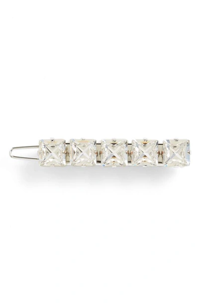 L. Erickson 'square Jewel' Swarovski Crystal Tige Boule Barrette In White