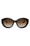 Michael Kors Brussels 54mm Cat Eye Sunglasses In Black