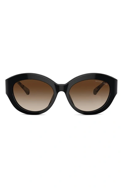 Michael Kors Brussels 54mm Cat Eye Sunglasses In Black