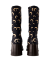 Marine Serre Black All Over Moon Ankle Boots In Black
